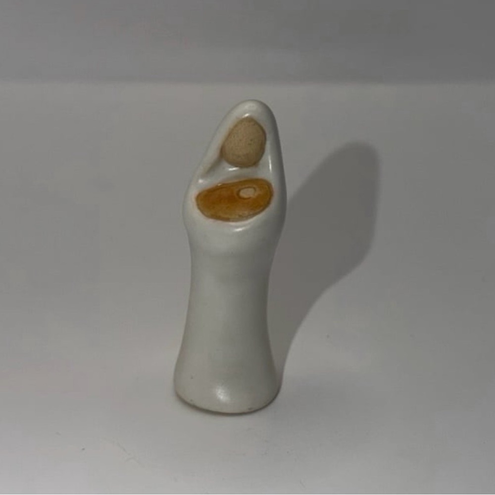 1995 Navajo Pottery Signed Jack Black Mother and Child Figure